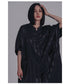 Stand Collar Silky Drape Dress